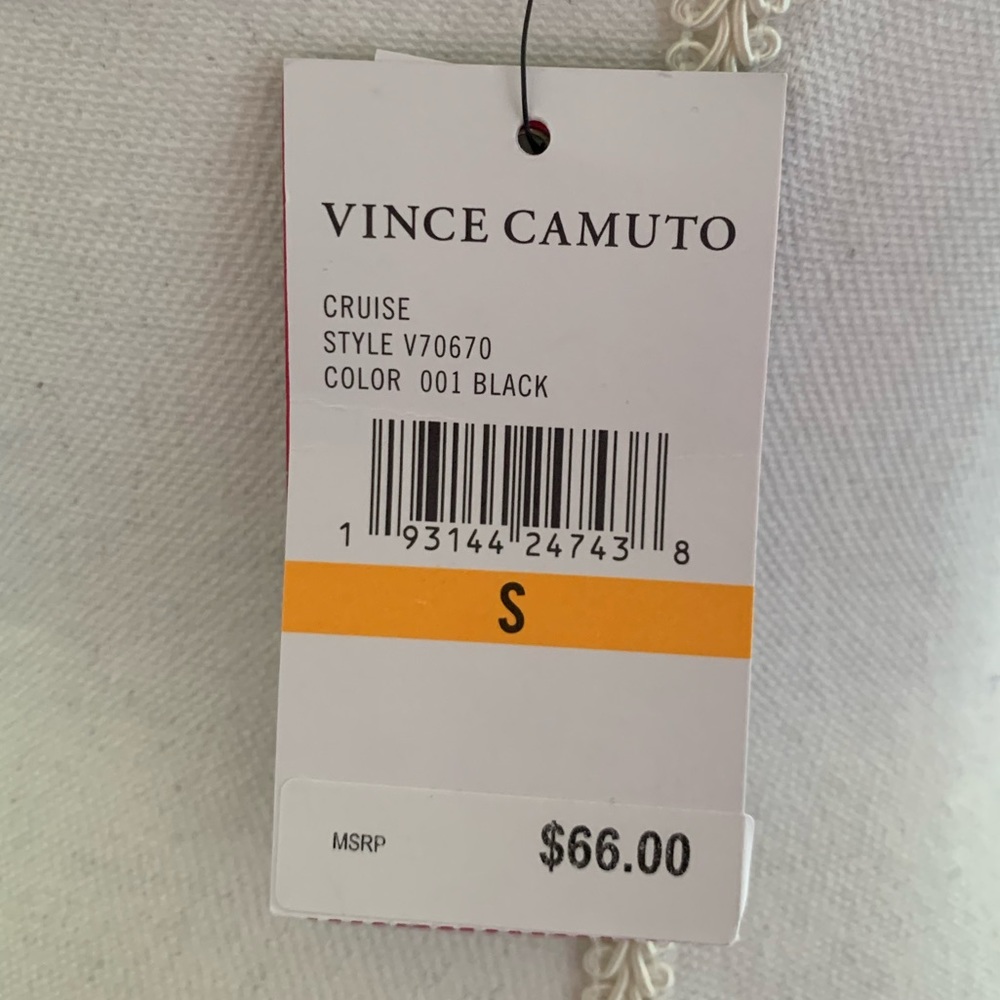 Vince Camuto Black Cruise Lines Mesh Triangle Statement Bikini Swimsuit Top - Picture 10 of 11